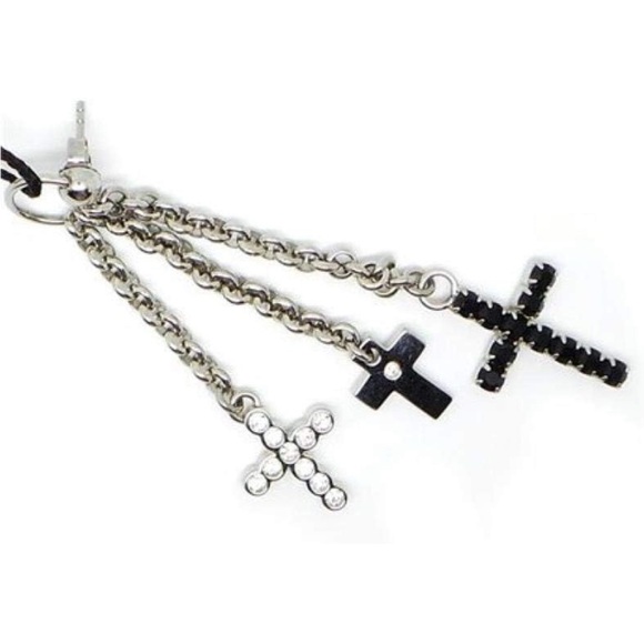 Dolce & Gabbana Triple Cross Drop statement earring - Picture 1 of 7